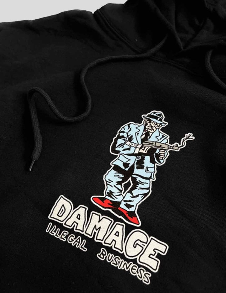 DAMAGE misericordia hoodie nero